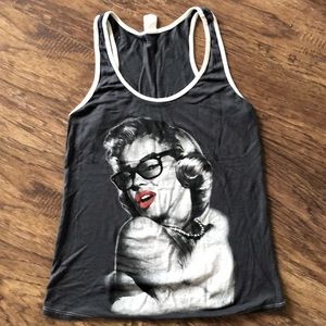 Marilyn Monroe with glasses tank top size small